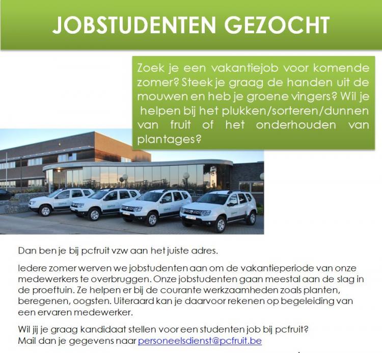 Jobstudenten gezocht!